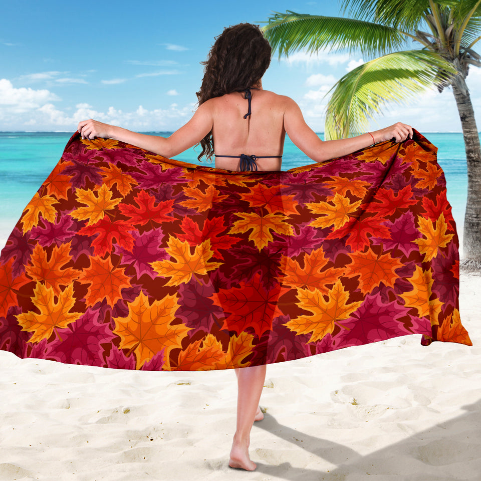 Autumn Maple Leaf Pattern Sarong