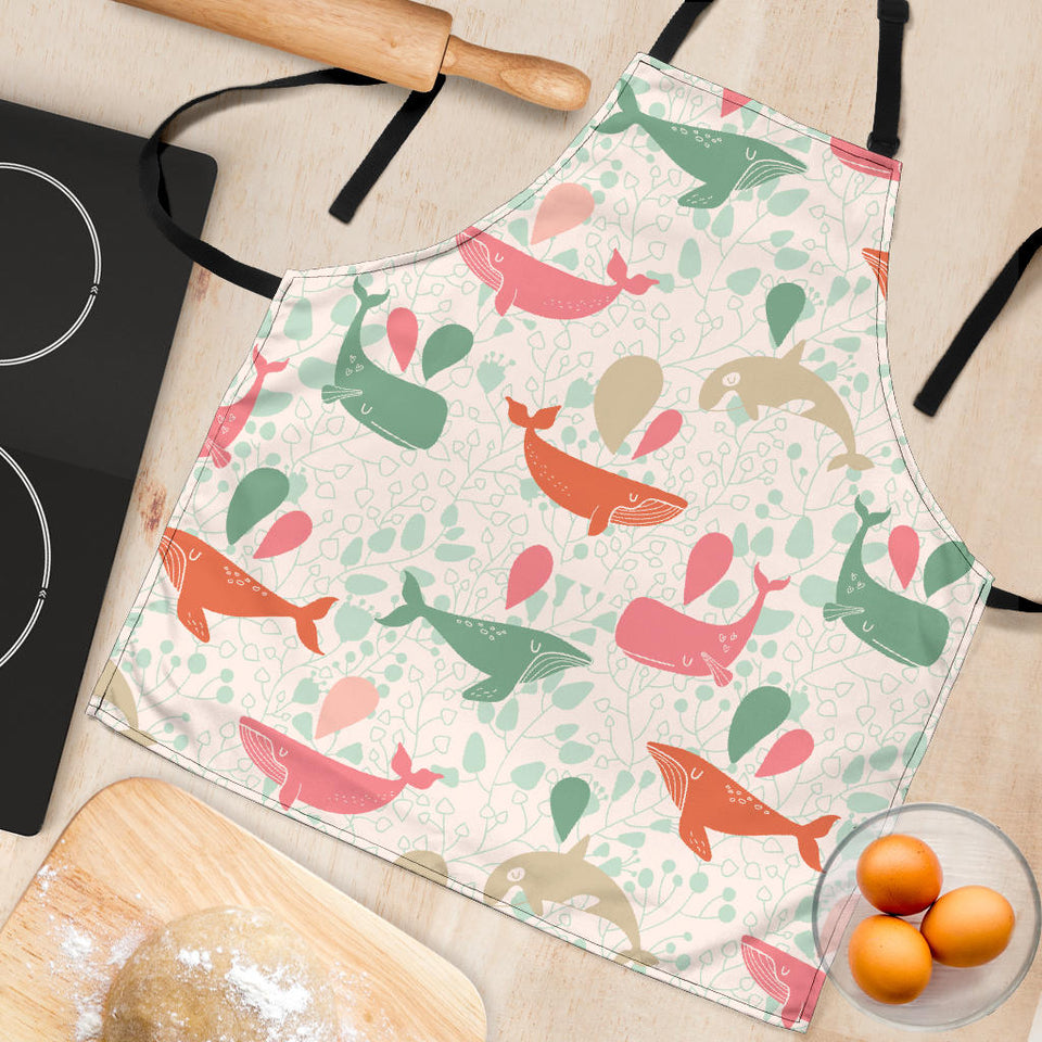 Cute Whale Pattern Adjustable Apron