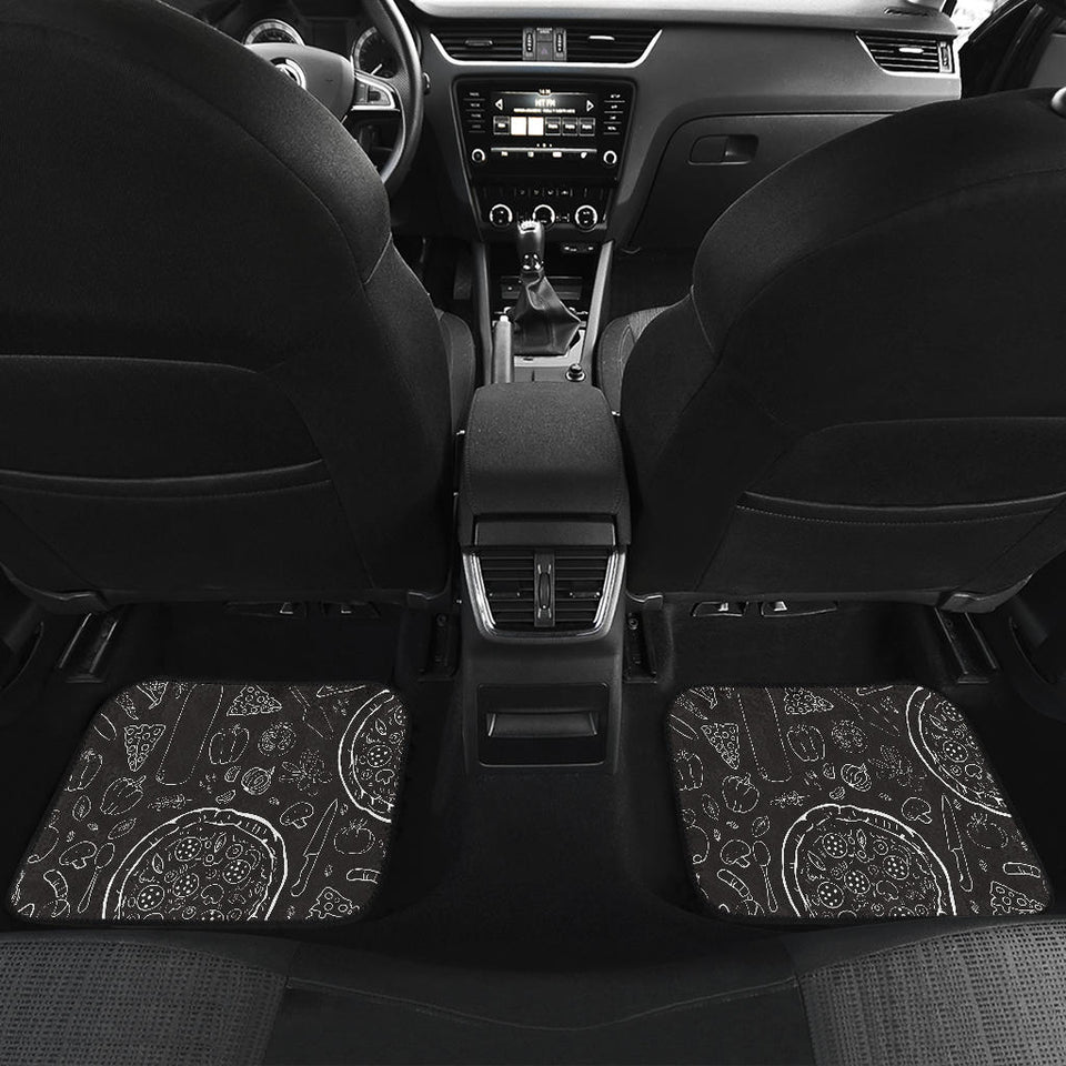 Pizza Pattern  Front And Back Car Mats