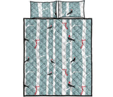 Crows christmas hat scarf Quilt Bed Set