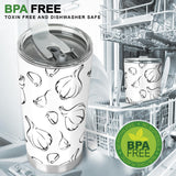Garlic Pattern Black White Tumbler