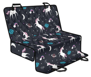 Unicorn Rainbows Moon Clound Star Pattern Dog Car Seat Covers