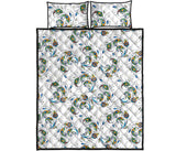 Peacock feather pattern Quilt Bed Set