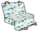 Watercolor Crocodile Pattern Dog Car Seat Covers