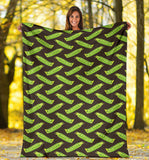 Green Peas Pattern Print Design 05 Premium Blanket