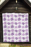 Hedgehog Pattern Print Design 05 Premium Quilt