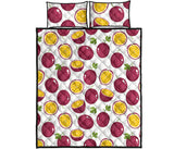 Passion fruit design pattern Quilt Bed Set