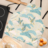 Bonsai Bamboo Stork Japanese Pattern Cream Theme Adjustable Apron