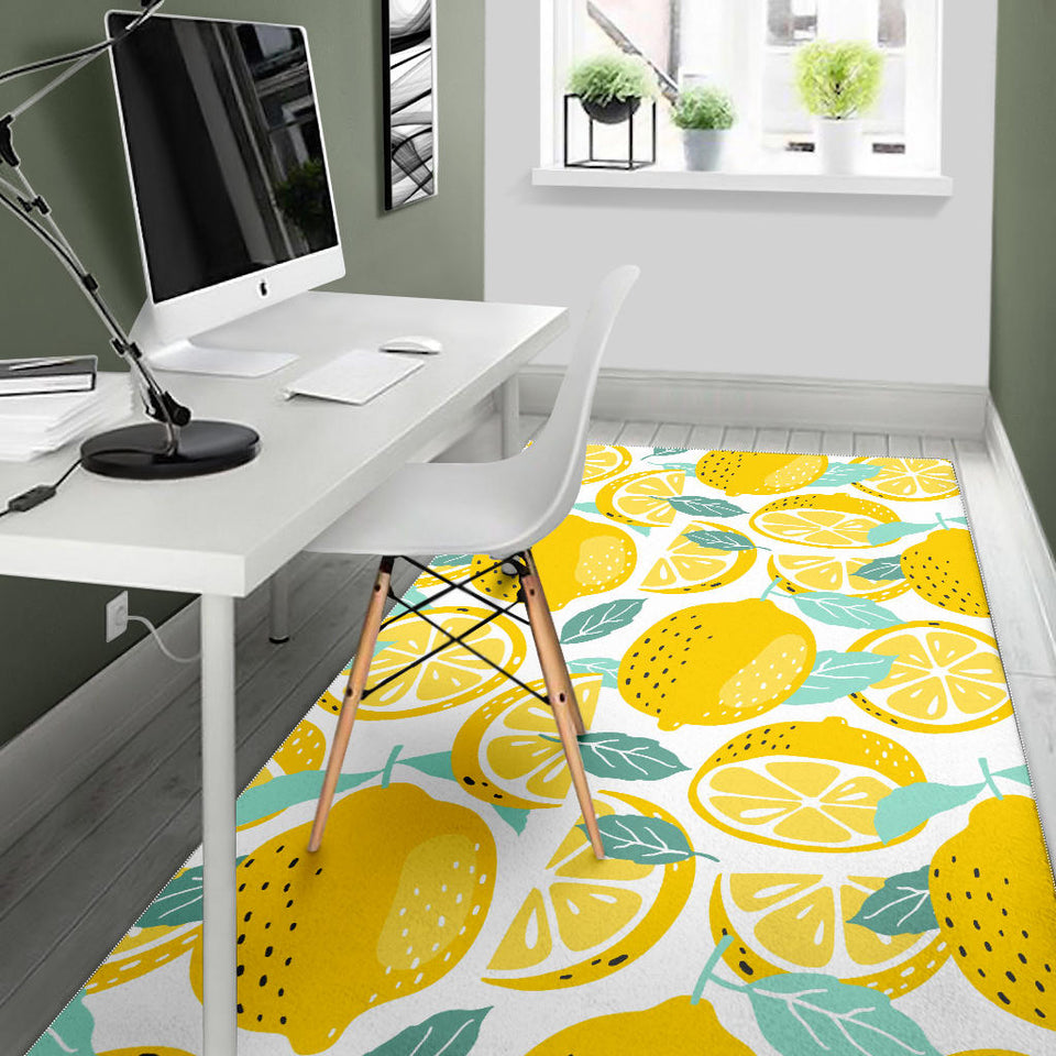Lemon Design Pattern Area Rug