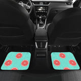 Grapefruit Green Background Front And Back Car Mats