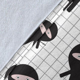 Ninja Pattern Plaid Background Premium Blanket