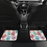 Chemistry Periodic Table Pattern Print Design 02 Front and Back Car Mats