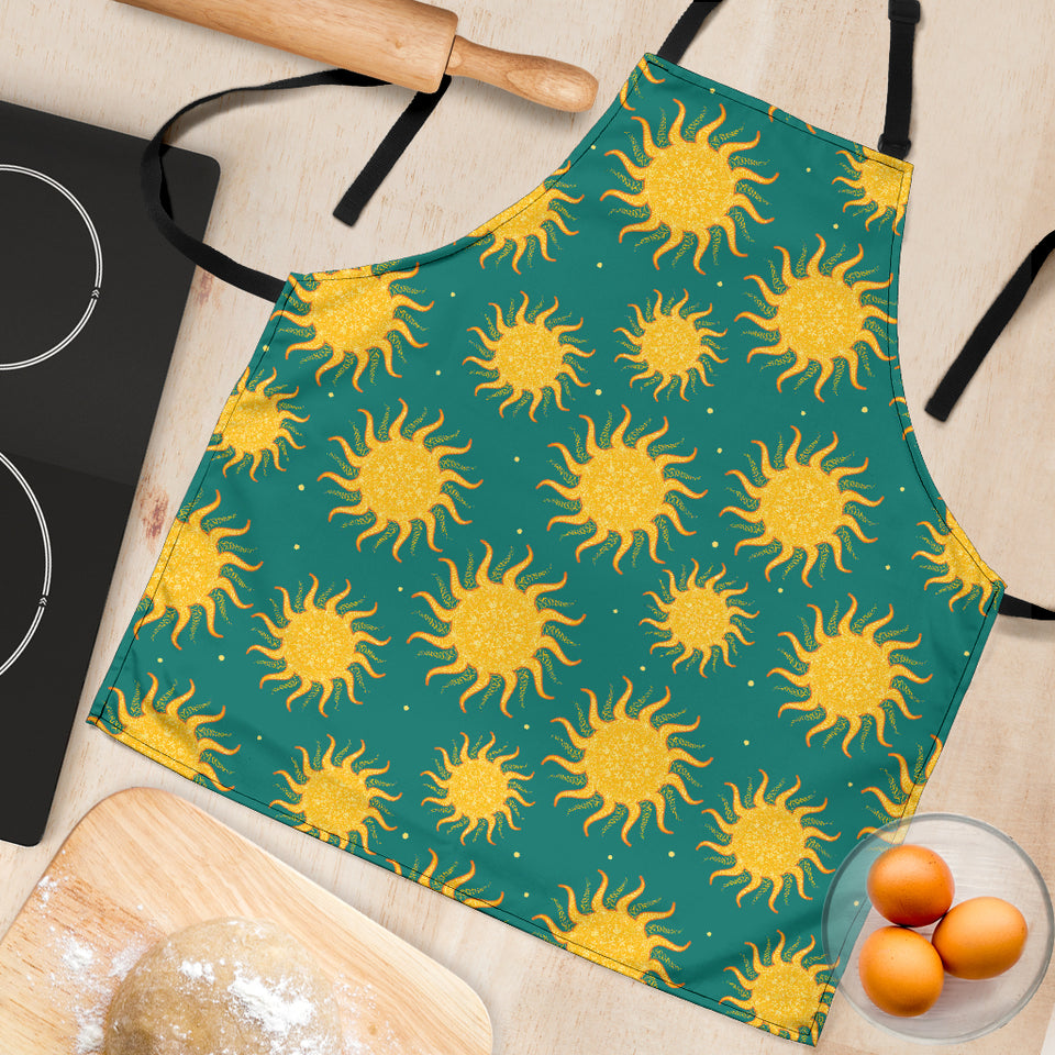 Sun Green Background Adjustable Apron
