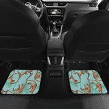 Monkey Palm Tree Background Front And Back Car Mats