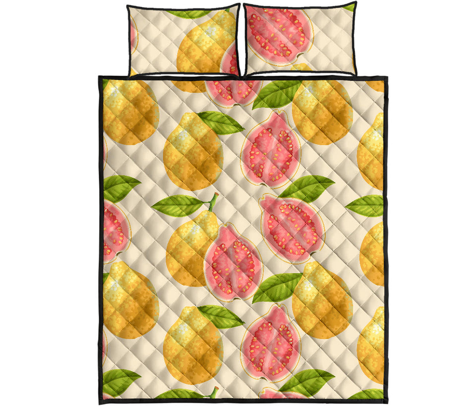 Beautiful guava pattern Quilt Bed Set
