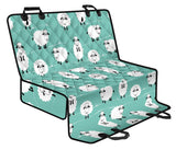 Cute Sheep Green Background Dog Car Seat Covers