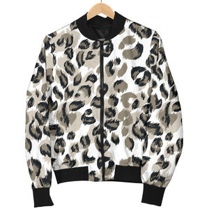 Leopard Skin Print Pattern Women'S Bomber Jacket