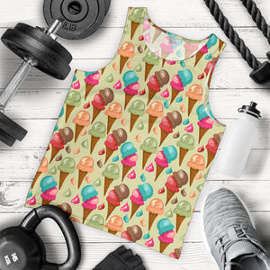 Colorful ice cream pattern Men Tank Top