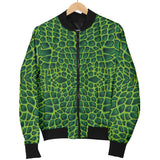 Crocodile Skin Printed Women'S Bomber Jacket
