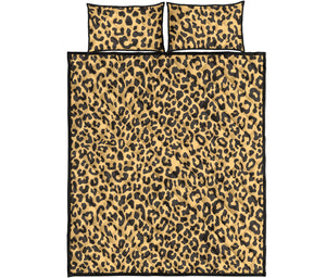 Leopard skin print Quilt Bed Set