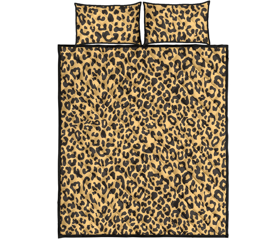 Leopard skin print Quilt Bed Set