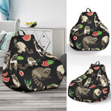 Raccoon Watermelon Pattern Bean Bag Cover