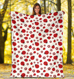 Ladybug Pattern Print Design 04 Premium Blanket