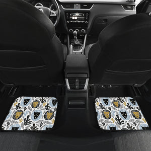 Lion Pattern Print Design 05 Front and Back Car Mats