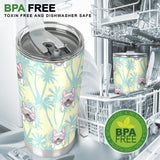 French Bulldog Hawaii Blackground Tumbler