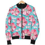 3D Sakura Cherry Blossom Pattern Women'S Bomber Jacket