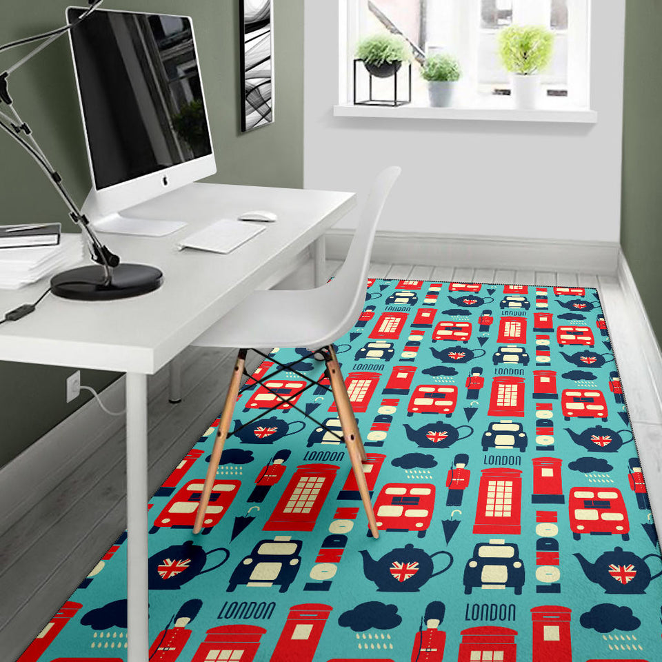 British Pattern Print Design 04 Area Rug