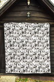Greyhound Pattern Print Design 01 Premium Quilt
