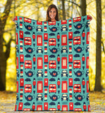 British Pattern Print Design 04 Premium Blanket