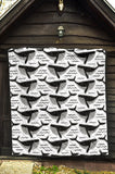 Black Whale Pattern Premium Quilt