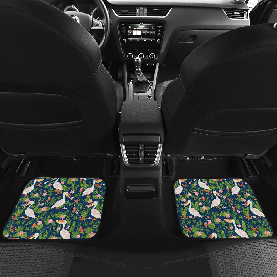 Pelican Pattern Print Design 05 Front and Back Car Mats