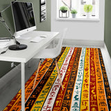 Egypt Hieroglyphics Pattern Print Design 01 Area Rug