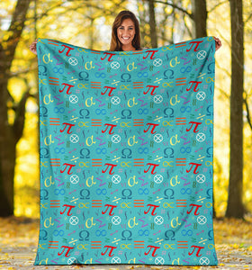 Math Pattern Print Design 02 Premium Blanket