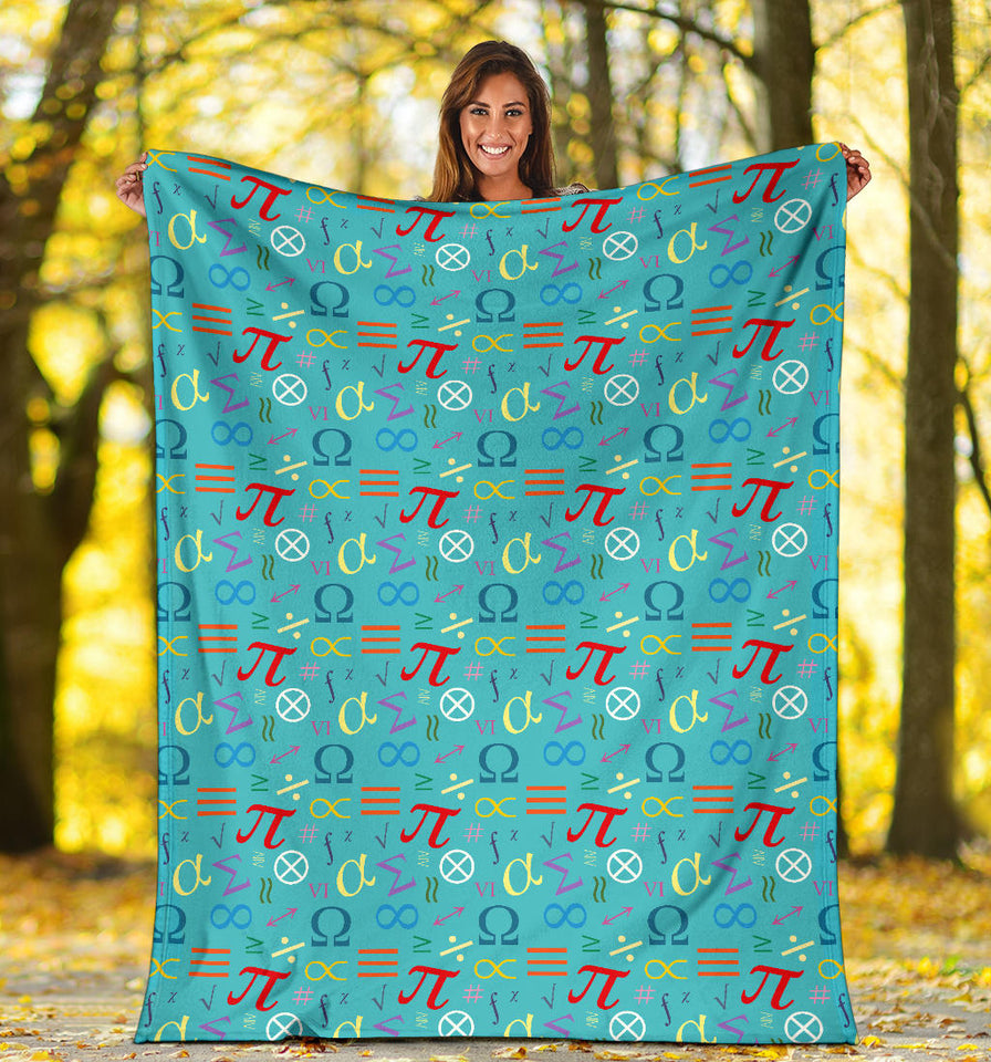 Math Pattern Print Design 02 Premium Blanket