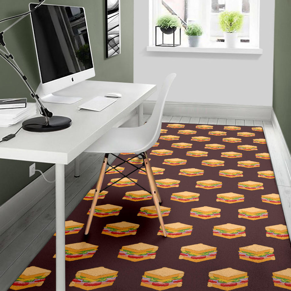 Sandwich Pattern Print Design 04 Area Rug
