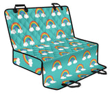 Rainbow Pattern Green Background Dog Car Seat Covers