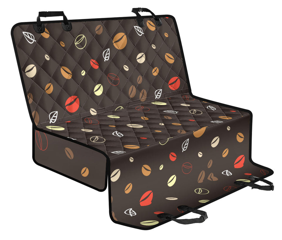 Coffee Bean Leave Pattern Dog Car Seat Covers