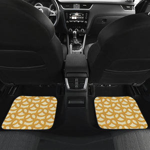 Pretzels Pattern Print Design 01 Front and Back Car Mats