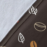 Coffee Bean Leave Pattern Premium Blanket