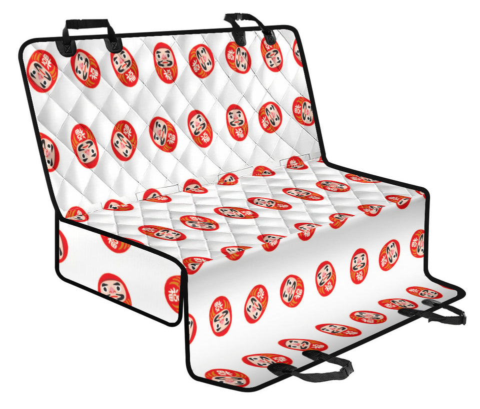 Daruma Japanese Wooden Doll Pattern Dog Car Seat Covers