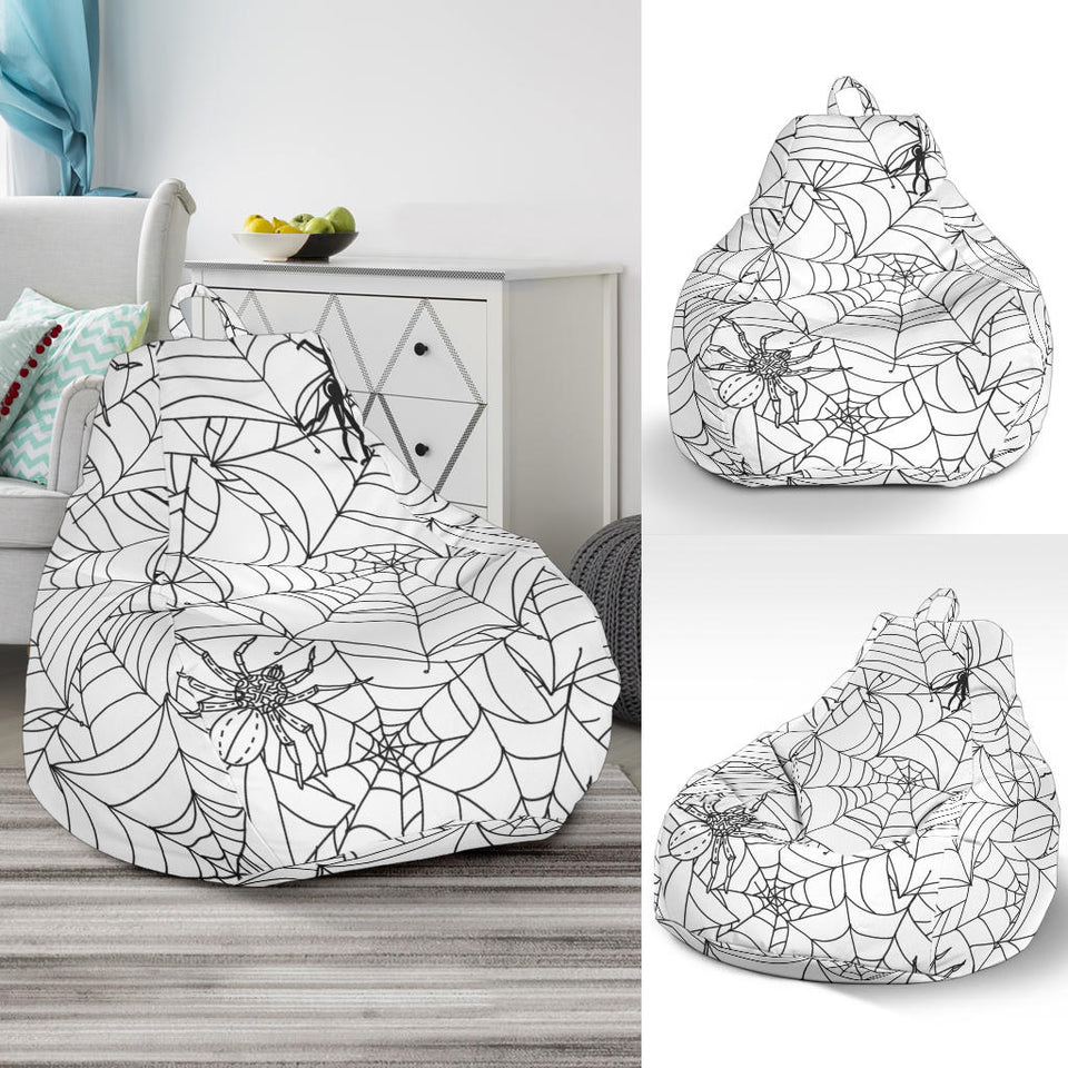 Spider Web Cobweb Pattern Bean Bag Cover