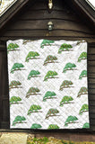 Chameleon Lizard Pattern Premium Quilt