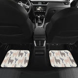 Llama Alpaca Pattern Front And Back Car Mats