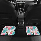 Toucan Tropical Flower Leave Pattern Front And Back Car Mats