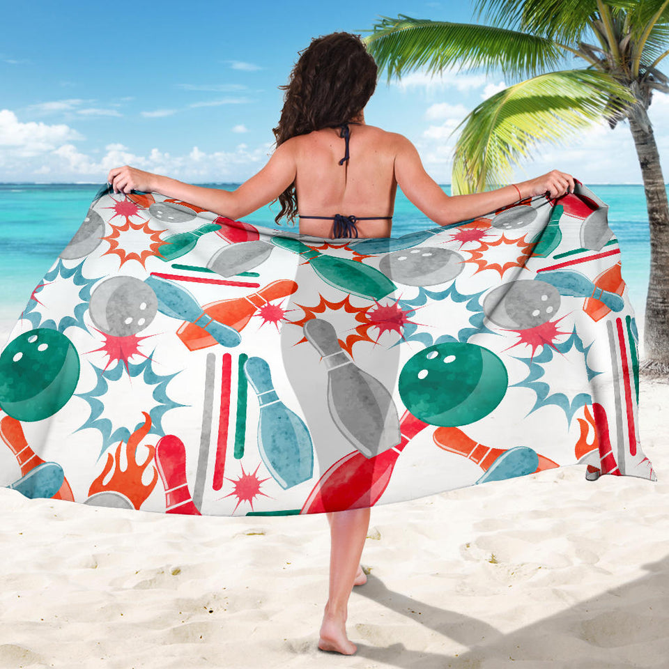 Watercolor Bowling Pattern Sarong