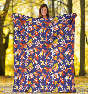 Goldfish Pattern Print Design 04 Premium Blanket